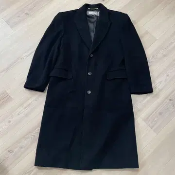 캐시미어 100 VIA NUOVA 블랙 체스터 코트 M