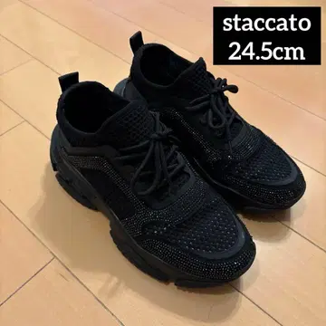 staccato 에이지 니트 스니커즈 24.5cm staccato