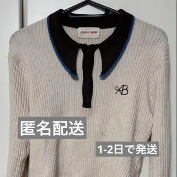 앨리슨 브라운 폴로 니트 스웨터