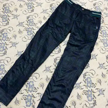 FILA 블랙워치 패턴 안감 플리스 팬츠 여성용 L 사이즈 새상품급