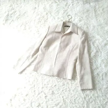 SAVIEM 레이스 테두리 자켓 7AR 아이보리