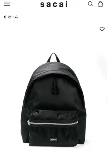 sacai 블랙 백팩