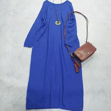 컨디션 최상 어반리서치 로쏘 니트 원피스 블루 캐시미어