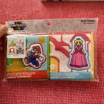 USJ 슈퍼 닌텐도 월드 미니 타월 세트 피치 공주 마리오
