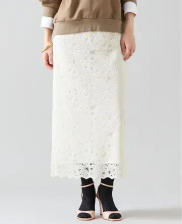 멜로즈 로즈 티아라(TIARA) I라인 레이스 타이트 스커트