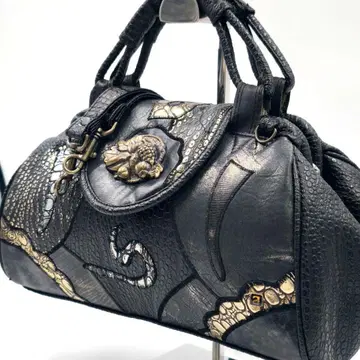 80s Frog leather ShoulderBag y2k