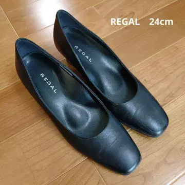 새상품급 REGAL 블랙 펌프스 24cm