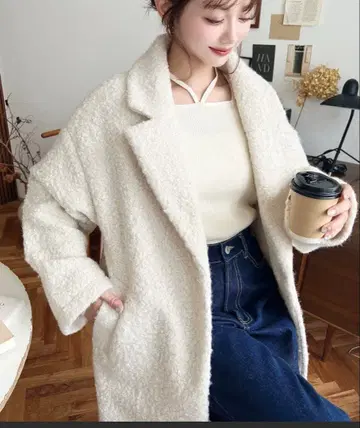 moment+ 페이크 반지 울 루즈 실루엣 테일러드 자켓