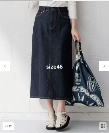 23구 데님 스커트 빅 사이즈 icb 자유구 쿠미쿄쿠 size 46