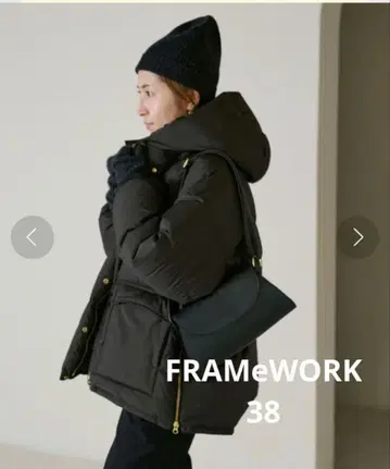 FRAMeWORK 숏 다운 자켓 블랙 38