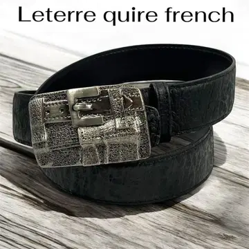 [ 새상품급 ] Leterre quire french 블랙 가죽 벨트