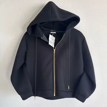 [ 미사용 새상품 ] 종이상자 백 프릴 후드 후드티 골드 지퍼