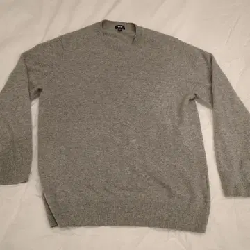UNIQLO 100% 캐시미어 그레이 니트 스웨터 XXL 2025년
