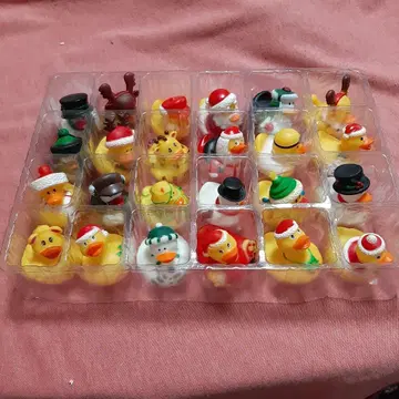 24마리 세트 어드벤트 캘린더 오리 덕 크리스마스 버전 목욕 놀이