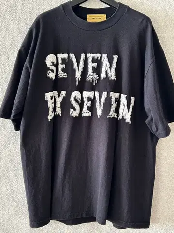 SEVEN BY SEVEN 블랙 T셔츠
