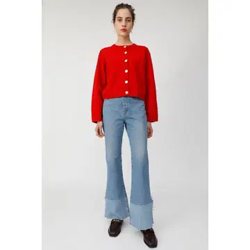 MOUSSY 사이드컷 플레어 데님 S 사이즈 상당