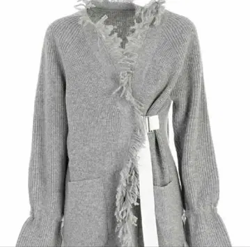 sacai 프린지 니트 가디건
