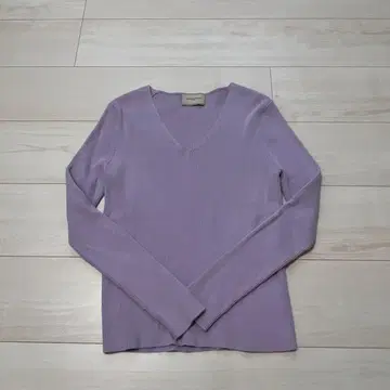 [ 새상품급 ] 유나이티드 애로우즈 코튼 실크 V넥 리브 니트