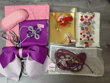 후리소데용 보라색 액세서리 세트