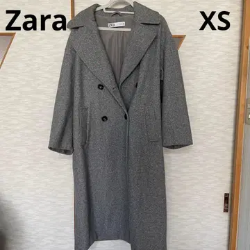 ZARA 롱 코트 오버 사이즈 XS 그레이 다크 그레이