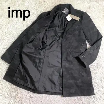 imp 그레이 컬러 모자이크 패턴 코트