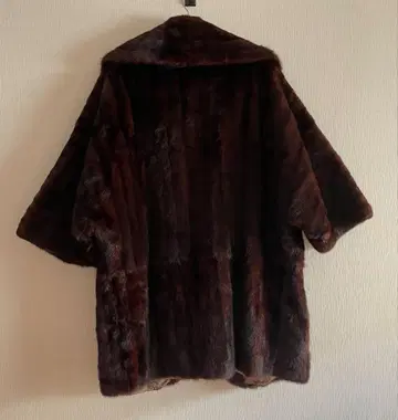 일본 의류 코트 다크 브라운 퍼 겉옷