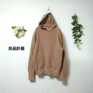 무인양품 풀오버 후드티 얇은 소재 니트 M~L