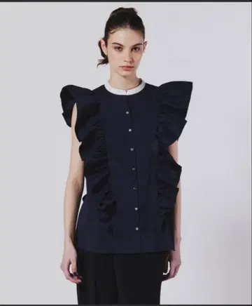 Sov. 프릴 슬리브 블라우스 38