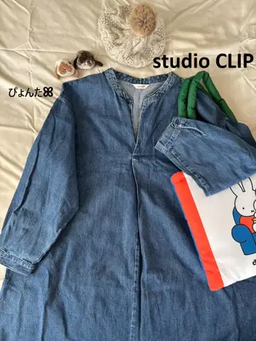 새상품급 데님 색 원피스*인디고 블루