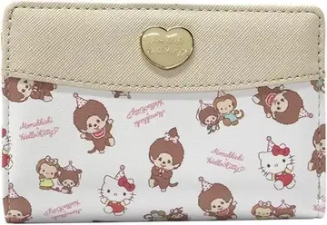몬치치 헬로키티 이단 접이식 지퍼 지갑 산리오 키티 베이지