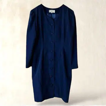 블랑네쥬 노카라 코트 [13호/XL] 네이비 경사 겉옷