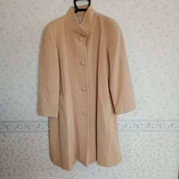 A 라인 모 100% 롱 코트