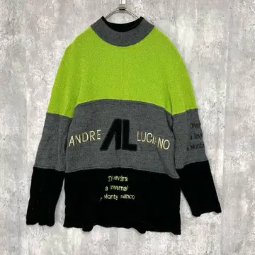 ANDRE LUCIANO 울 니트 레트로 구제 의류 니트 캐주얼