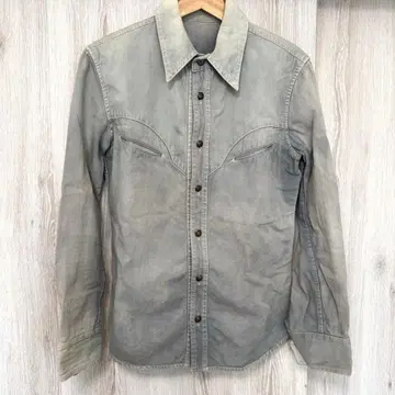 ISAMU KATAYAMA BACKLASH 크러쉬 데님 셔츠