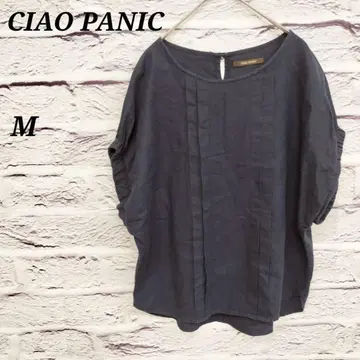 R4810 차오패닉 [ M ] 린넨 혼방 퍼프 슬리브 블라우스 네이비