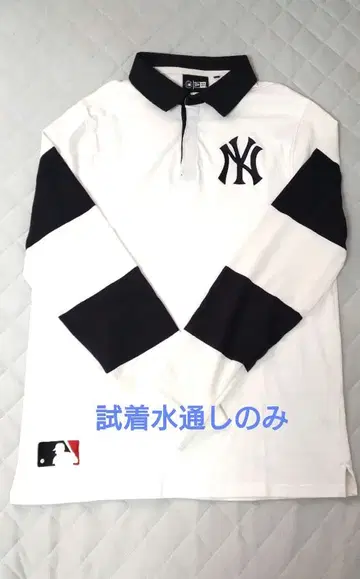 New Era NY 로고 긴팔 피케 셔츠 XL