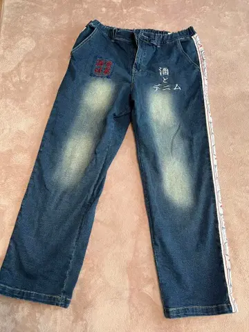 YOIDORE 술과 데님 팬츠 라이트 인디고 블루