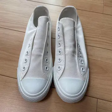CONVERSE 화이트 슬립온 스니커즈 24.5