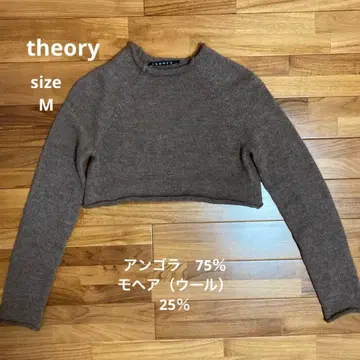theory 크롭 기장 스웨터 알파카 75% 모헤어 (울) 25% M