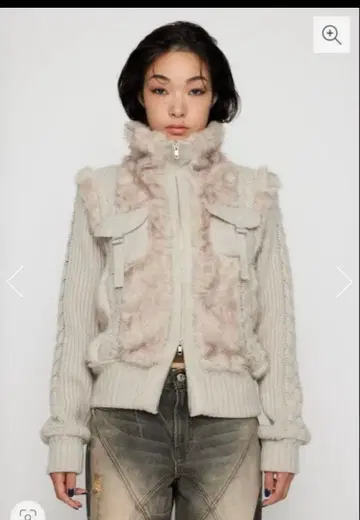 LAGUA GEM 그레이 퍼 긴팔 상의