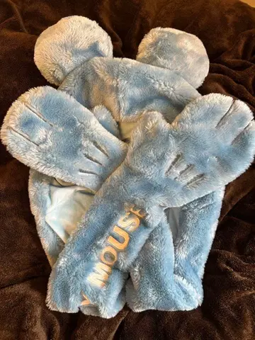 미키마우스 귀 달린 후드 스카이블루