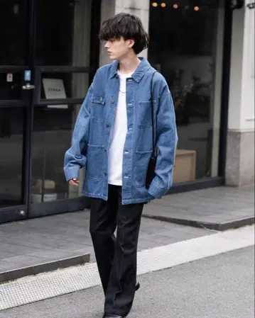 빈티지 라이크 오버 사이즈 데님 커버올