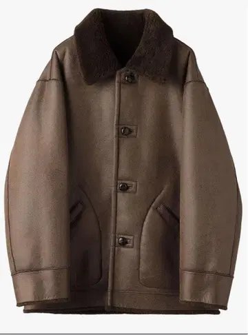 새상품급 뷰티 앤 유스 리버서블 무스탕 블루종