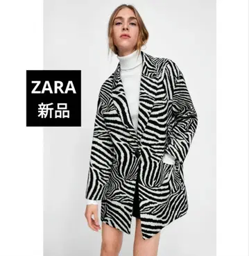 ZARA BASIC 제브라 패턴 테일러드 자켓 M