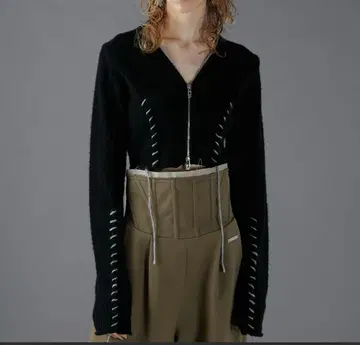 캐시미어 블렌드 레이스업 니트