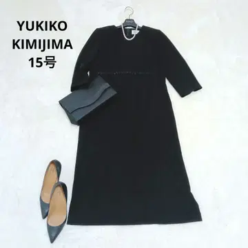 새상품급 유키코 키미지마 블랙 포멀 원피스 15호 빅 사이즈