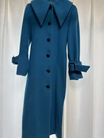 SNIDEL 스나이델 디자인 코트 블루 컬러