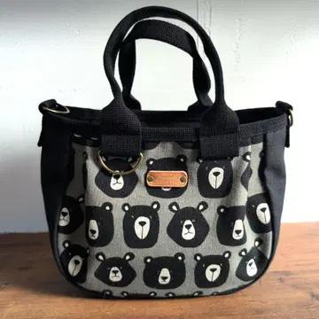 곰 무늬 밴딩 백 숄더 백