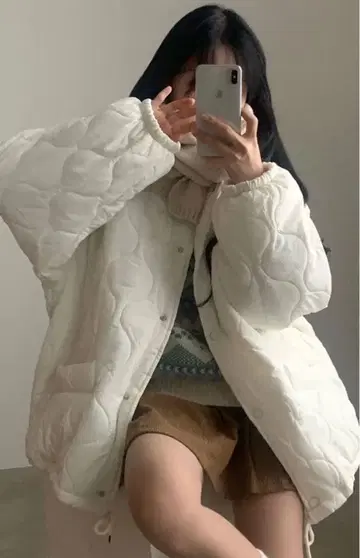 sugar powder 보아 안감 퀼팅 자켓