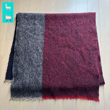 Nume 카마쿠라 따뜻한 양면 사용 가능 복슬복슬 알파카+울 스톨 머플러